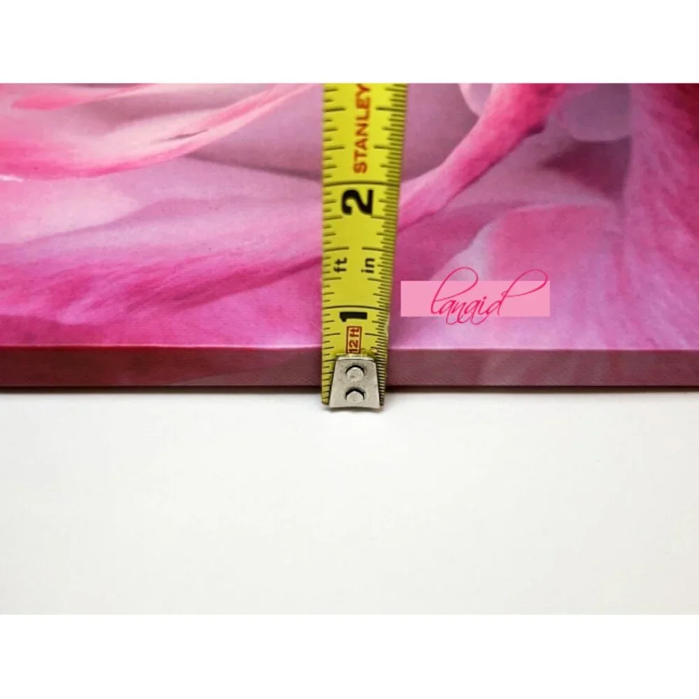 BUNDLE 3 Rose Floral Flowers Pink Orange Square Wall Hangings Art Mounts Lot Set